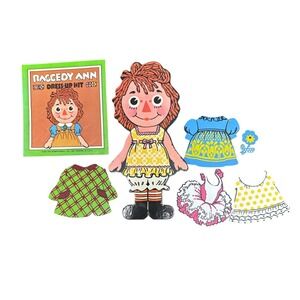 Vintage 1967 Raggedy Ann Dress-Up Kit Colorforms Incomplete Set Toy Collectible
